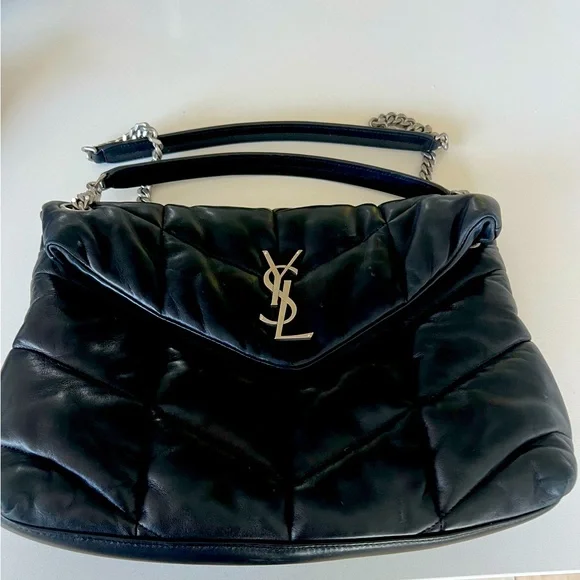 YSL Medium Black Loulou Puffer Bag - Picture 8 of 9
